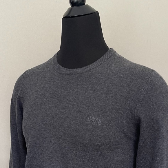 New Hugo Boss Crewneck Grayl Wool Sweater S size - Picture 1 of 7